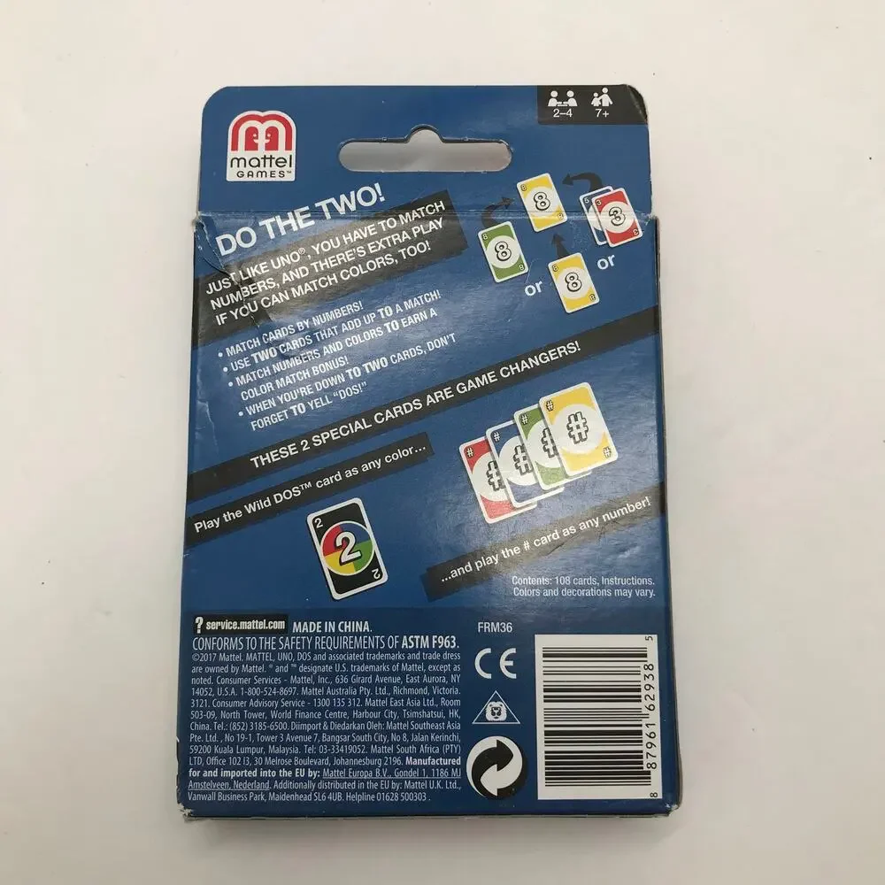 NIB Mattel Games DOS Card Game